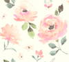 Watercolor Blooms Pinks & Oranges Wallpaper, by York Wall, 27' length x 2'3" width x 0.02" depth thumbnail