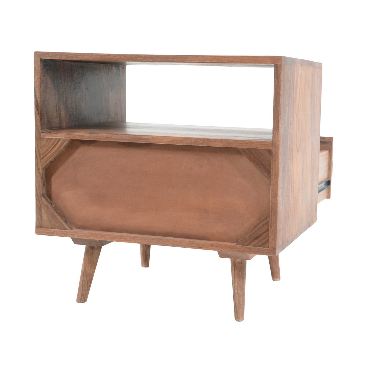 O2 Nightstand Natural, by Moe's Home, 22" width x 22" height x 16" depth View 11