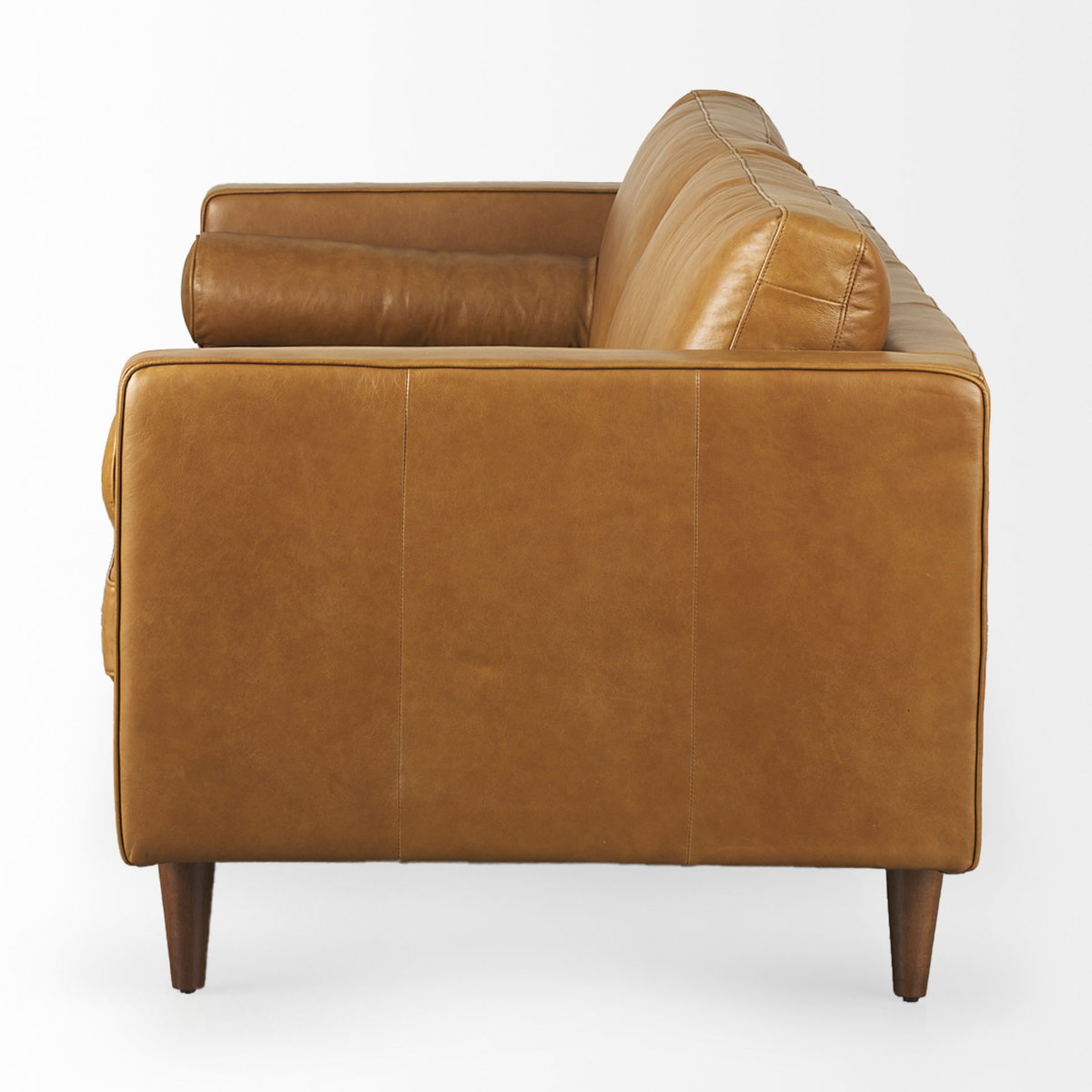 Svend 88.0L x 38.0W x 34.0H Tan Leather Sofa, Sofas & Sectional by Mercana, 87.8" length x 37.8" width x 34.65" height View 8