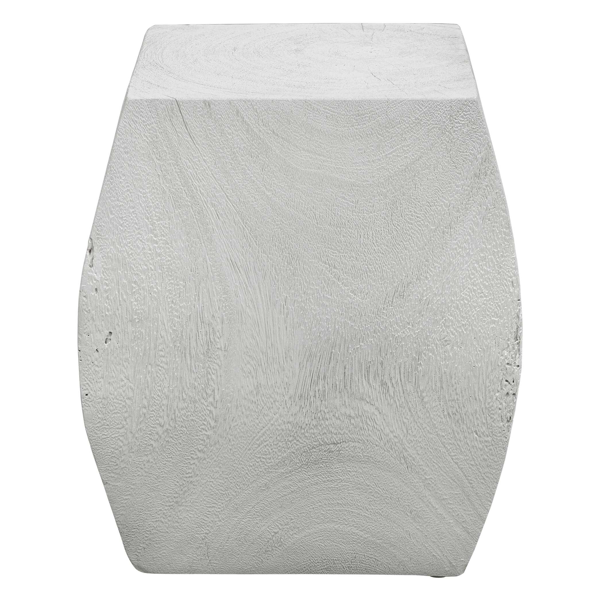Grove Ivory Wooden Accent Stool Grove Ivory Wooden Accent Stool large image