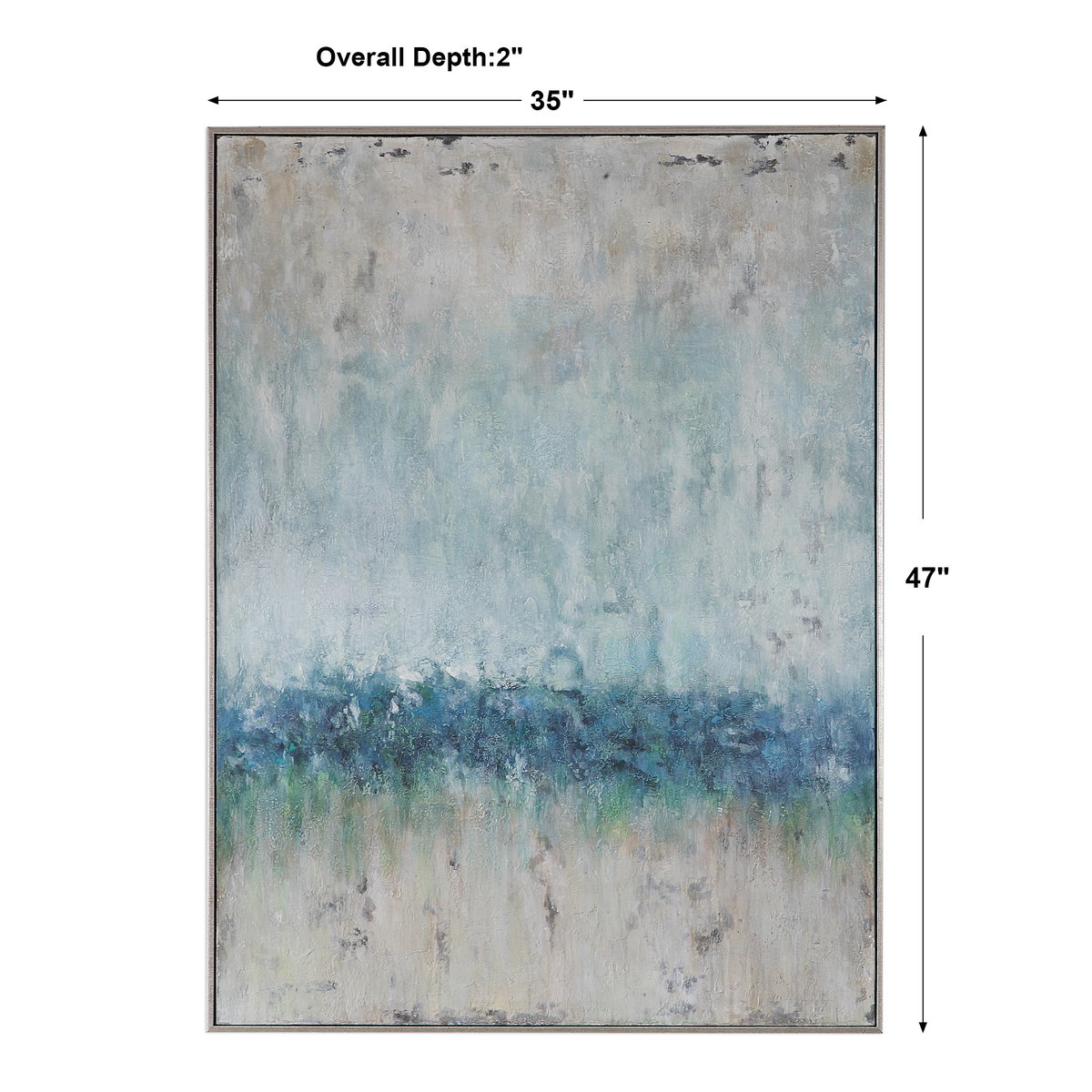 Tidal Wave Abstract Art, by Uttermost, 35" width x 47" height x 2" depth View 3