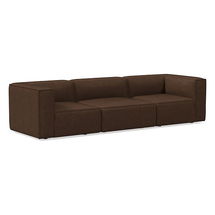 Online Designer Other Remi 108" Modular Sofa, Vegan Leather, Molasses