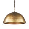 Karina 24' Round Brass-tone Hammered Metal Dome  Pendant Light thumbnail 0