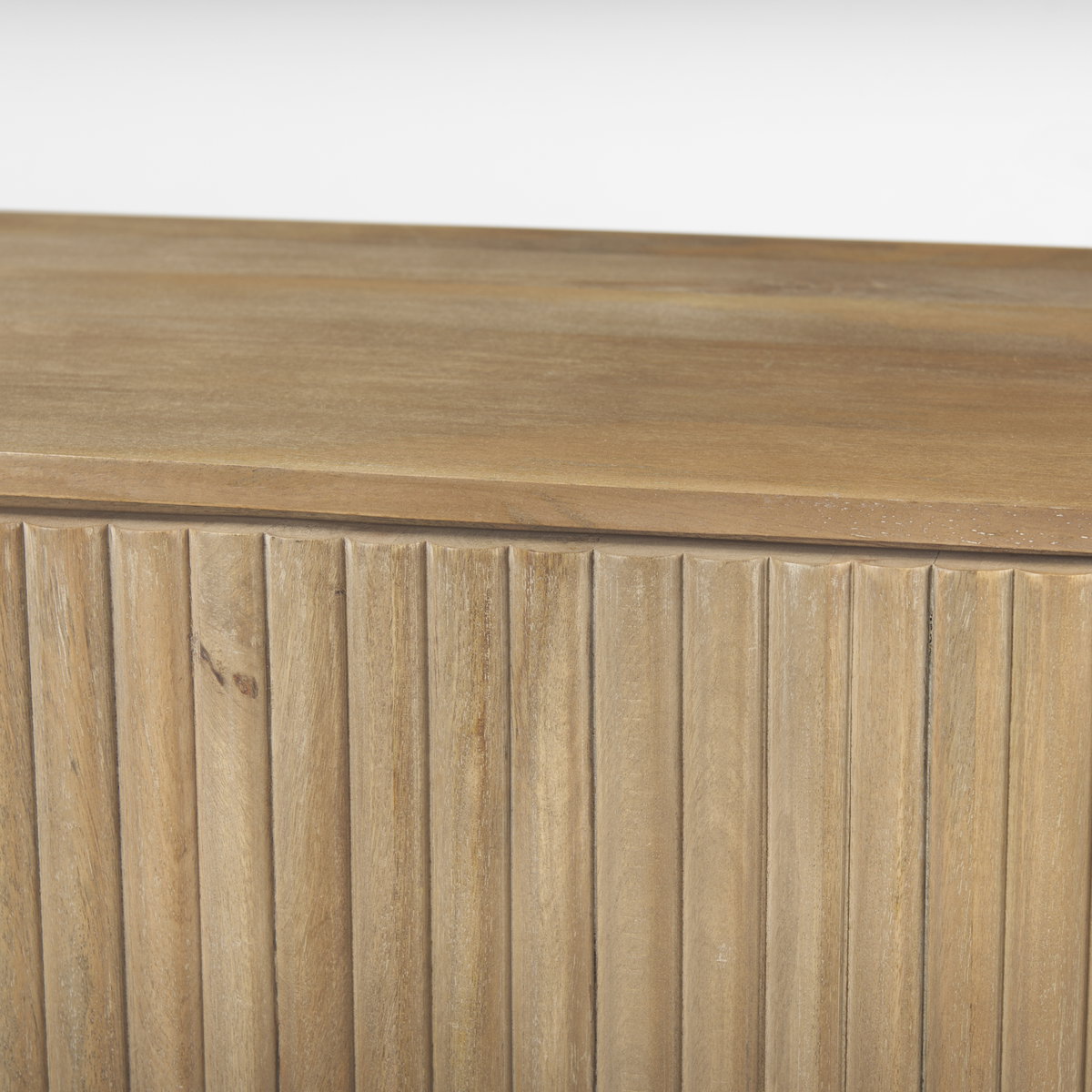 Terra Light Brown Wood Fluted Sideboard, Sideboards & Buffet by Mercana, 72" length x 19" width x 32" height View 11