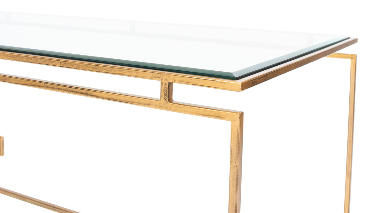 Parallel Lines Coffee Table, by Sarreid, 2' length x 4' width x 1'7" height View 6