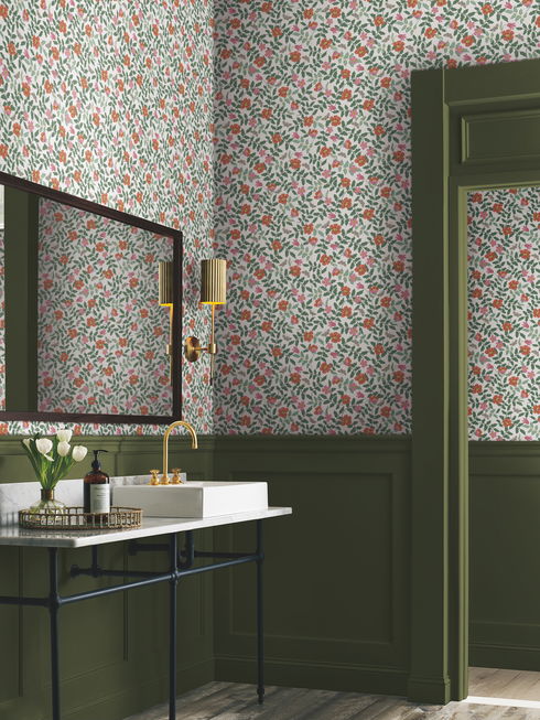 Primrose Rose & Cream Peel & Stick Wallpaper