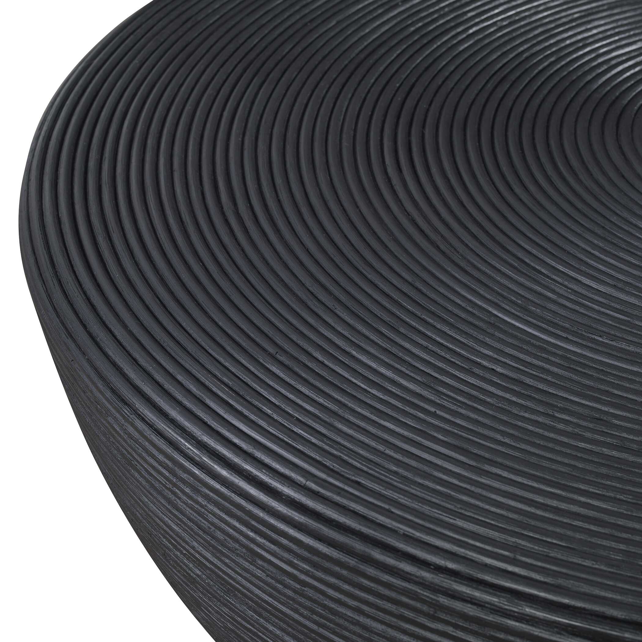 Bongo Black Rattan Coffee Table, Furniture by Uttermost, 43.75" width x 16.25" height x 43.75" depth View 4