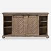 Primalia Barn Door Media Console, by Uttermost, 5'2" width x 2'10" height x 1'2" depth thumbnail 1