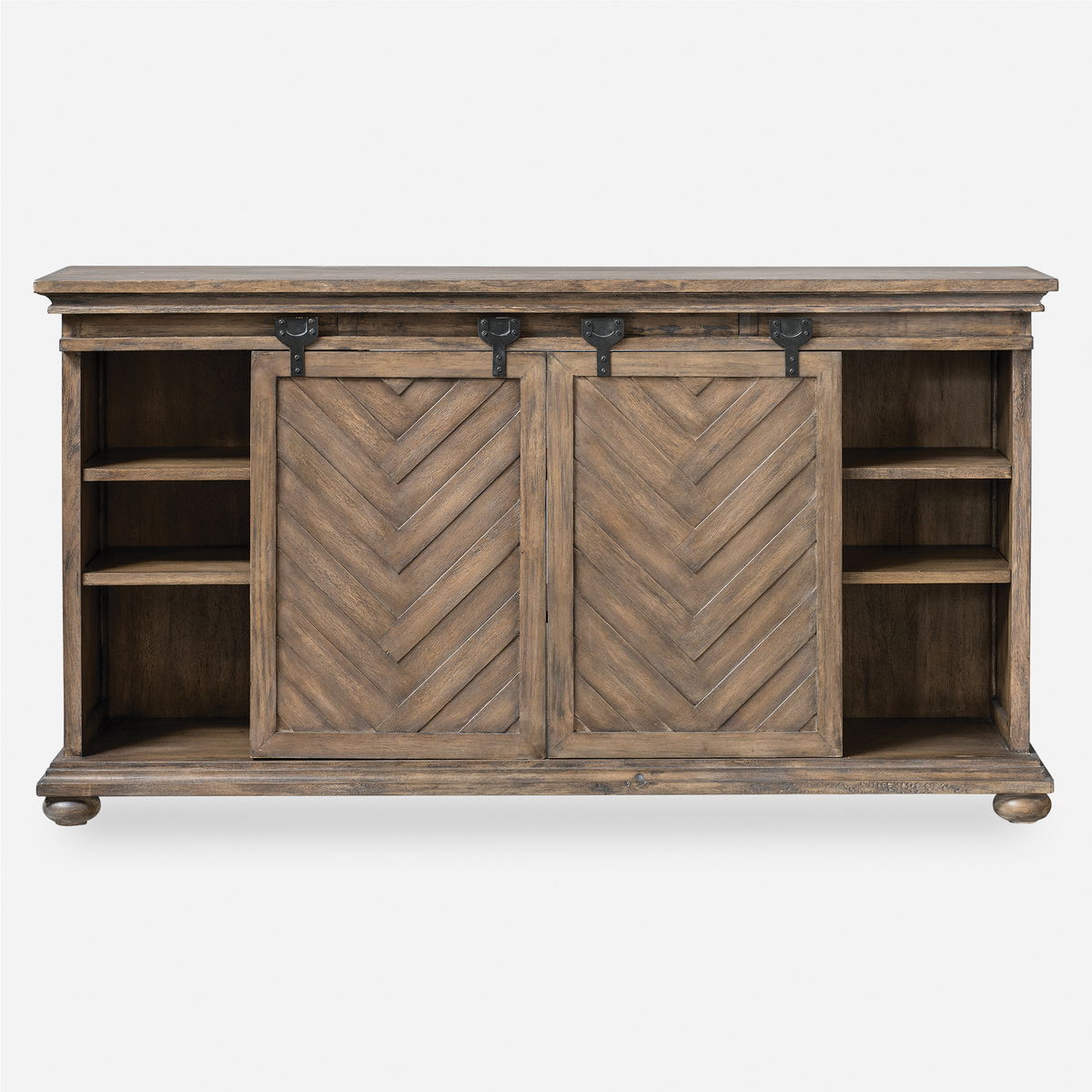 Primalia Barn Door Media Console, by Uttermost, 62" width x 34" height x 14" depth View 1