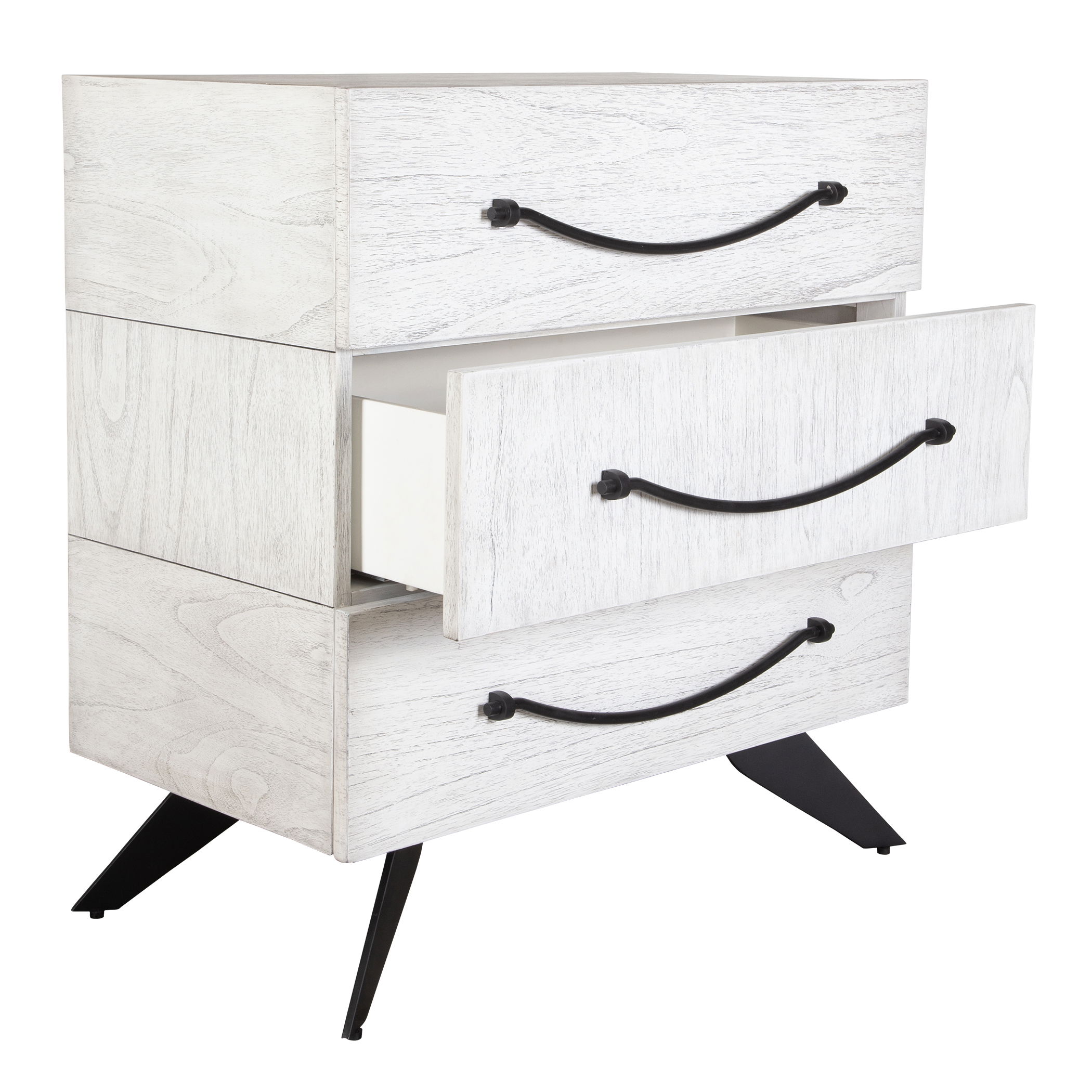 Vivi 3 Drawer White Chest large image 