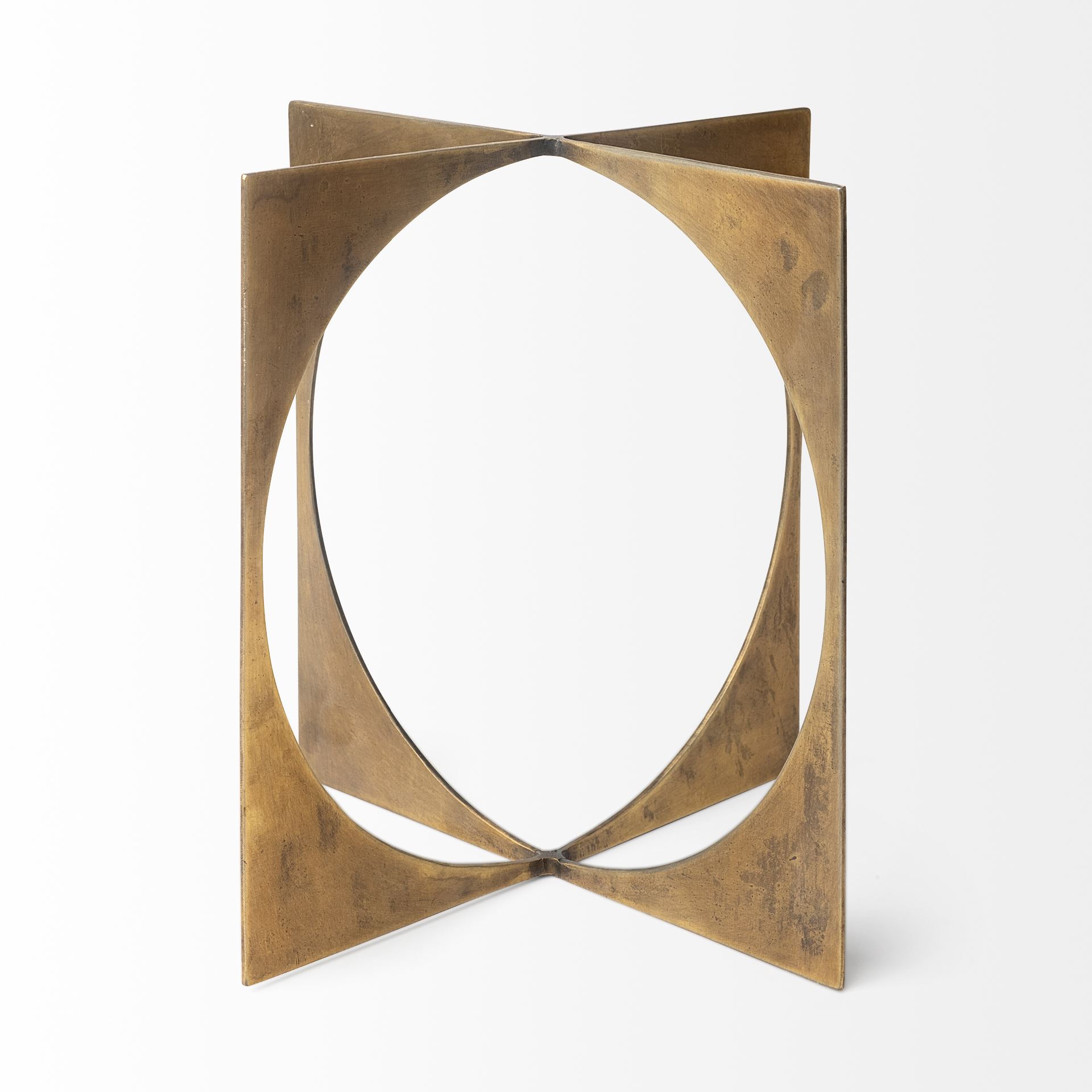 Lima II (Large) 10L x 10W Gold Geometric Decorative Object large image 
