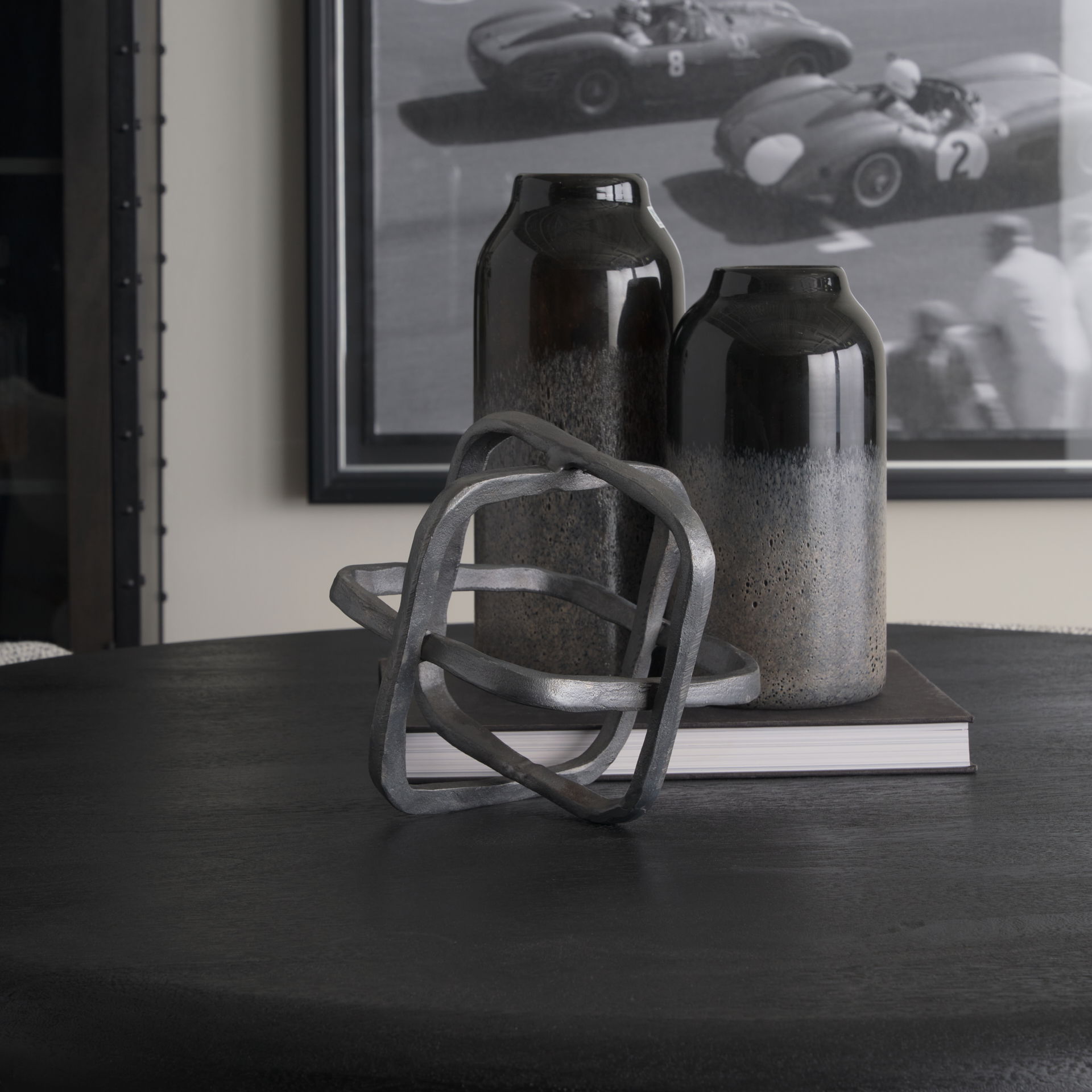 Willem II 9L x 9W Silver Metal Open Cube Decor Object, Decorative Object by Mercana, 8.58" length x 8.58" width x 8.58" height View 3