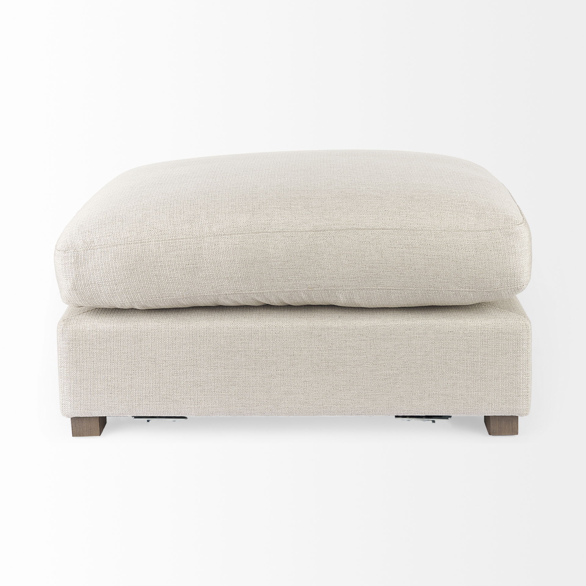 Valence  Beige 2/3 Ottoman Sectional Piece, Sectional Sofa by Mercana, 38.58" length x 25.98" width x 17.72" height View 3