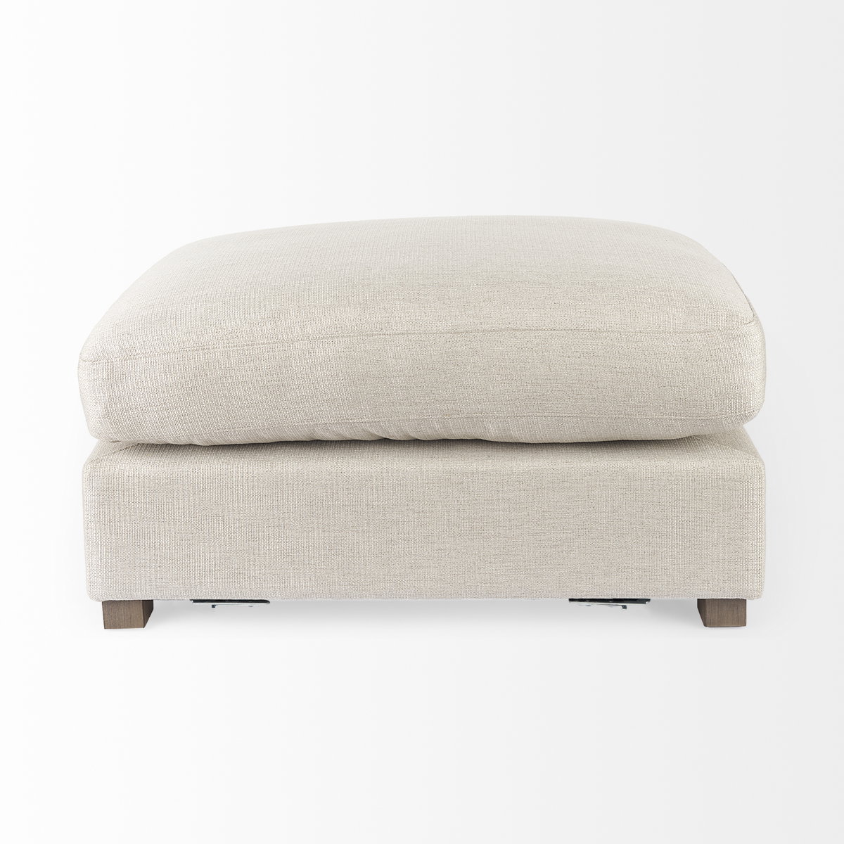 Valence  Beige 2/3 Ottoman Sectional Piece, Sectional Sofa by Mercana, 38.58" length x 25.98" width x 17.72" height View 3