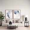 Larkin 42' Round Two-Tier White Marble Top and Solid Wood Shelf with Black Metal Frame Coffee Table, by Mercana, 43.5" length x 43.5" width x 16" height thumbnail 2