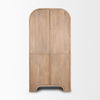Sorina Reverse Fluted Light Brown Wood Curio Cabinet thumbnail 3