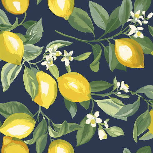 Lemon Zest Yellow Peel & Stick Wallpaper