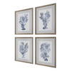 Shibori Coral Framed Prints Set/4, Art by Uttermost, 26.25" width x 32.25" height x 1.75" depth thumbnail 5