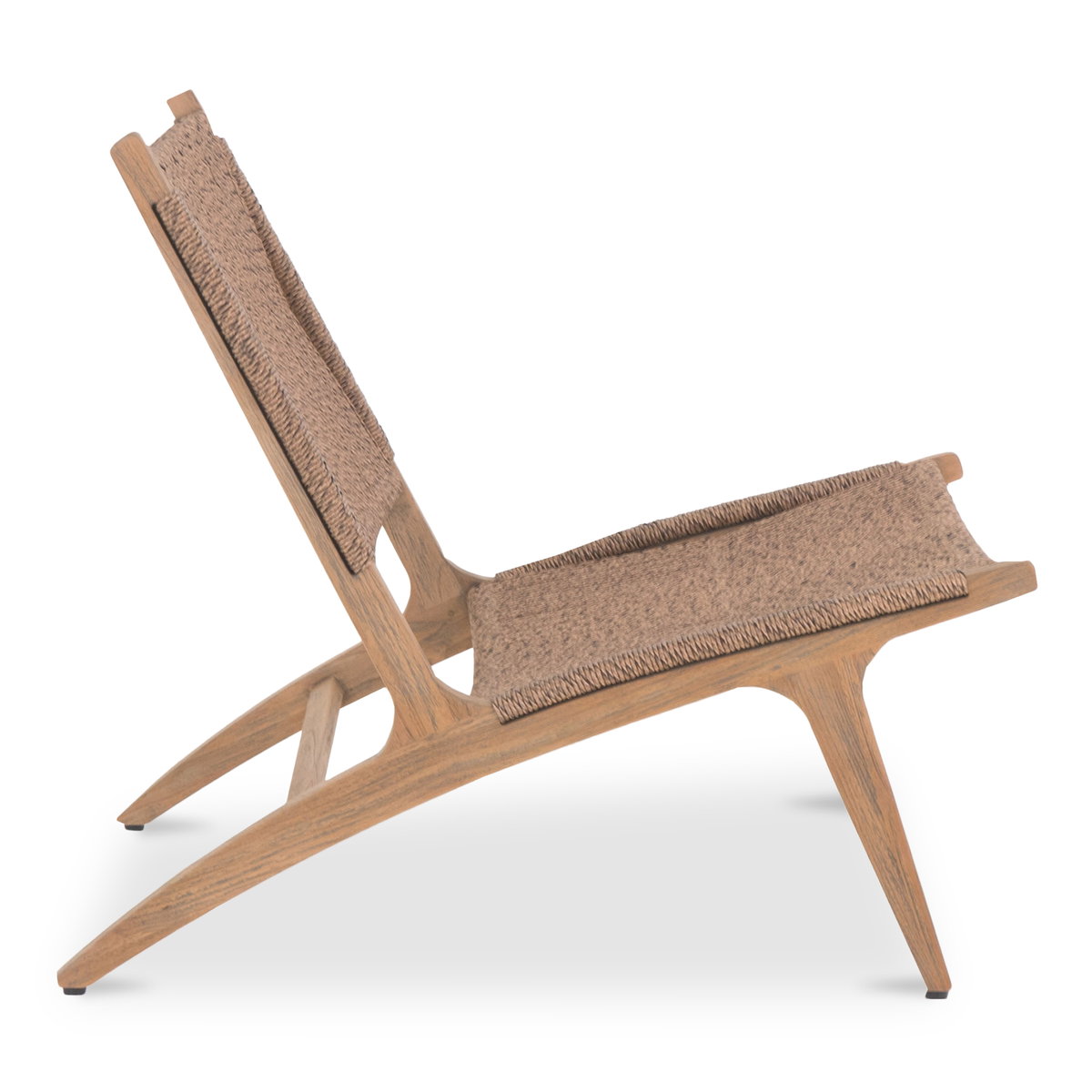 Palma Outdoor Lounge Chair Warm Brown, Outdoor Chair by Moe's Home, 2'1.5" width x 2'7" height x 2'11" depth View 3