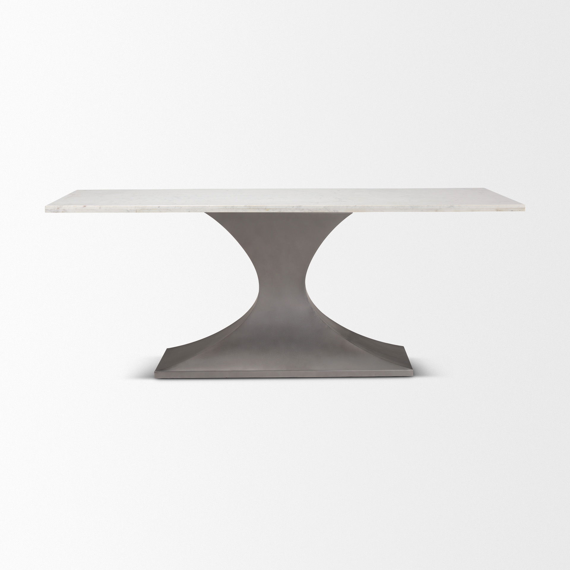 Maxton  Marble Top with Gunmetal Base Dining Table large image 