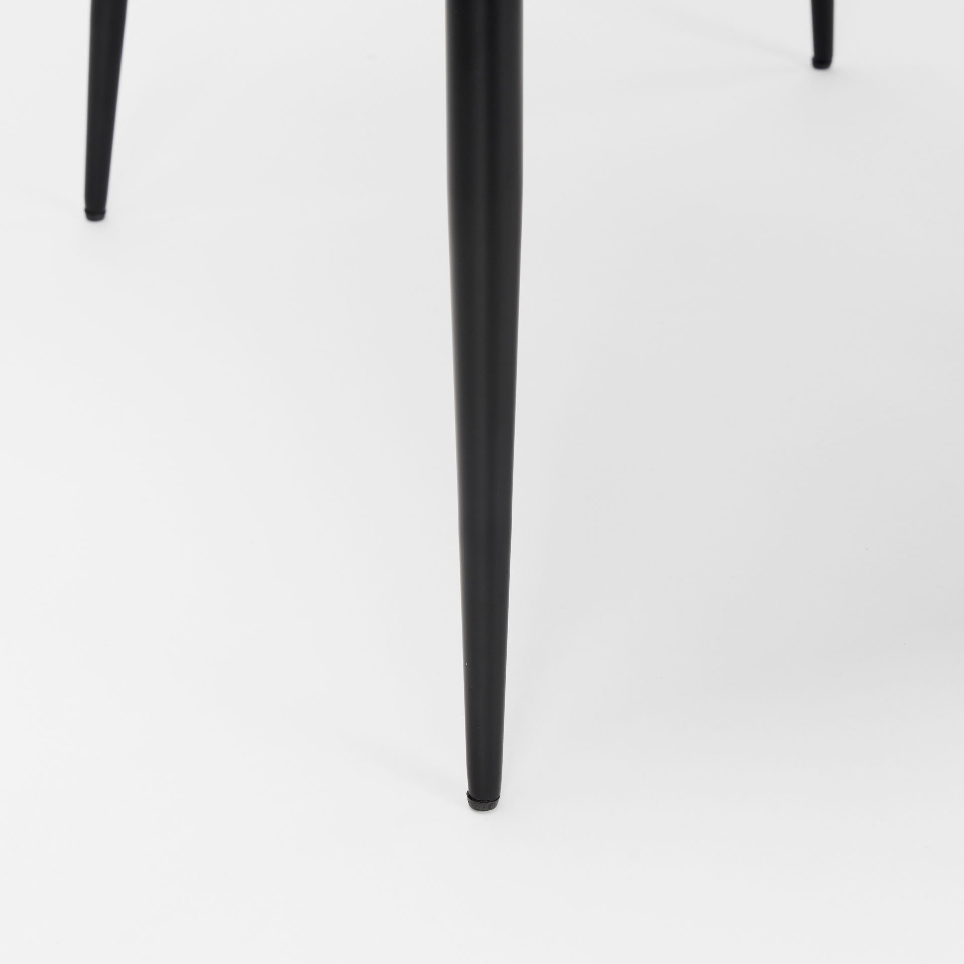 Hartt Dining Chair with Matte Black Metal Frame and Gray Fabric, by Mercana, 19.75" length x 25" width x 32.5" height View 13