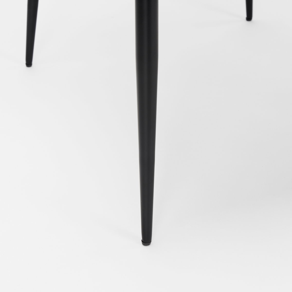 Hartt Dining Chair with Matte Black Metal Frame and Gray Fabric, by Mercana, 19.75" length x 25" width x 32.5" height View 13