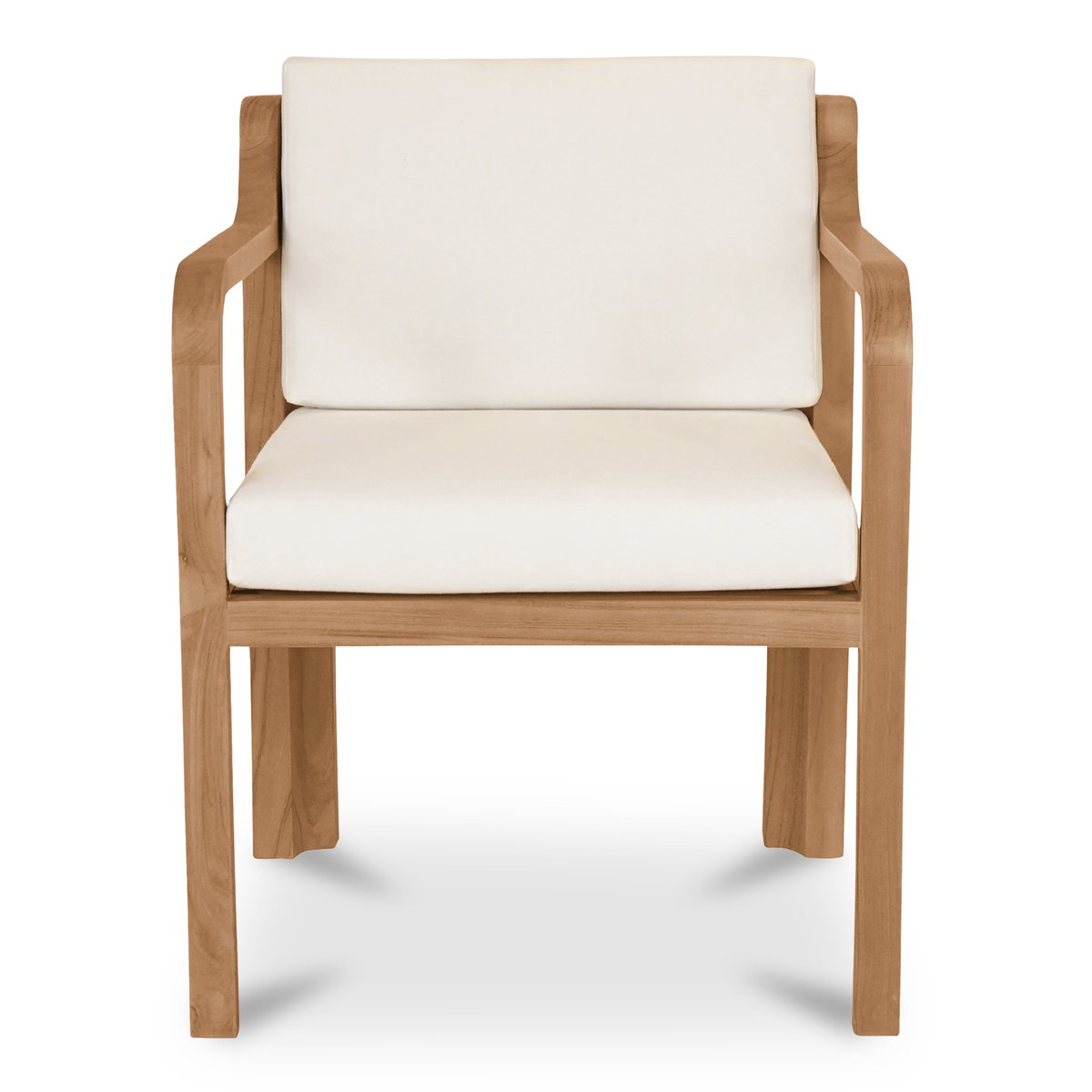 Nellie Outdoor Dining Chair White, by Moe's Home, 23.58" width x 30.71" height x 24.41" depth View 1