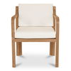 Nellie Outdoor Dining Chair White, by Moe's Home, 23.58" width x 30.71" height x 24.41" depth thumbnail 1