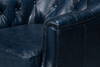 Coolidge Leather Swivel Chair  Blue, by Sarreid, 2'4" length x 2'6" width x 2'7" height thumbnail 12