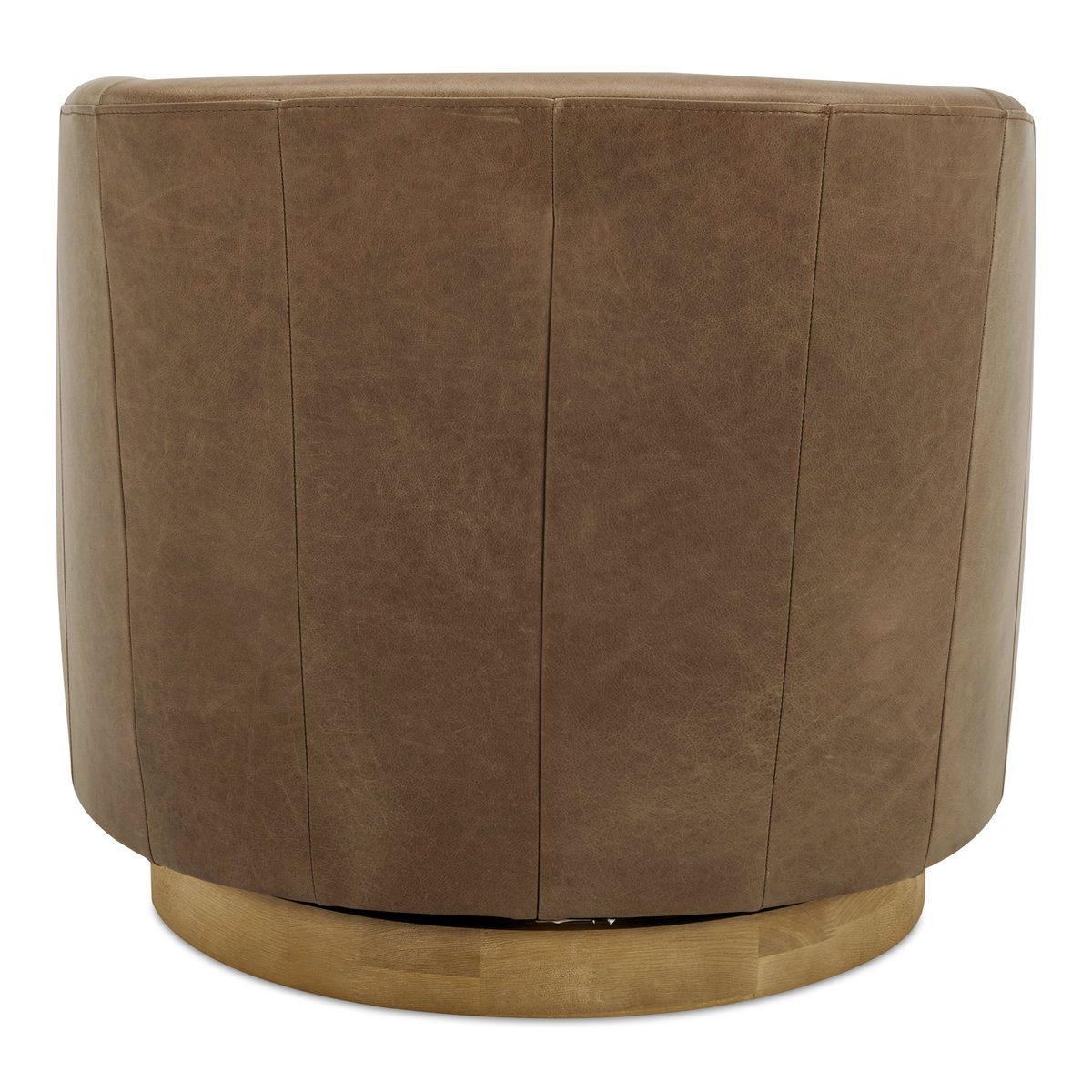 Oscy Leather Swivel Chair Tan, Accent Chair by Moe's Home, 31" width x 28.35" height x 31" depth View 4