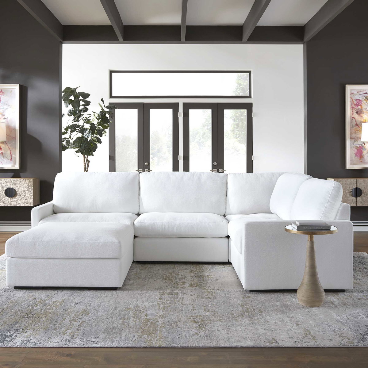 Terra Brass Accent Table, Furniture by Uttermost, 16" width x 24" height x 16" depth View 4