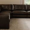 Thurlow Corner Chair Espresso Brown Leather thumbnail 4