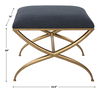 Crossing Small Navy Bench, Furniture by Uttermost, 23.5" width x 20" height x 18" depth thumbnail 3