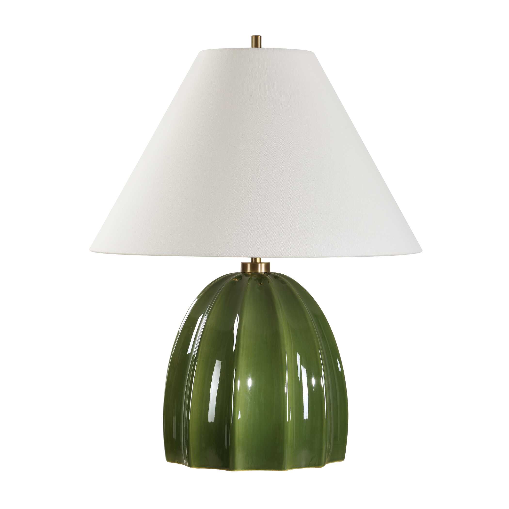 Renna Moss Green Table Lamp, by Uttermost, 20" width x 25.5" height x 20" depth View 5