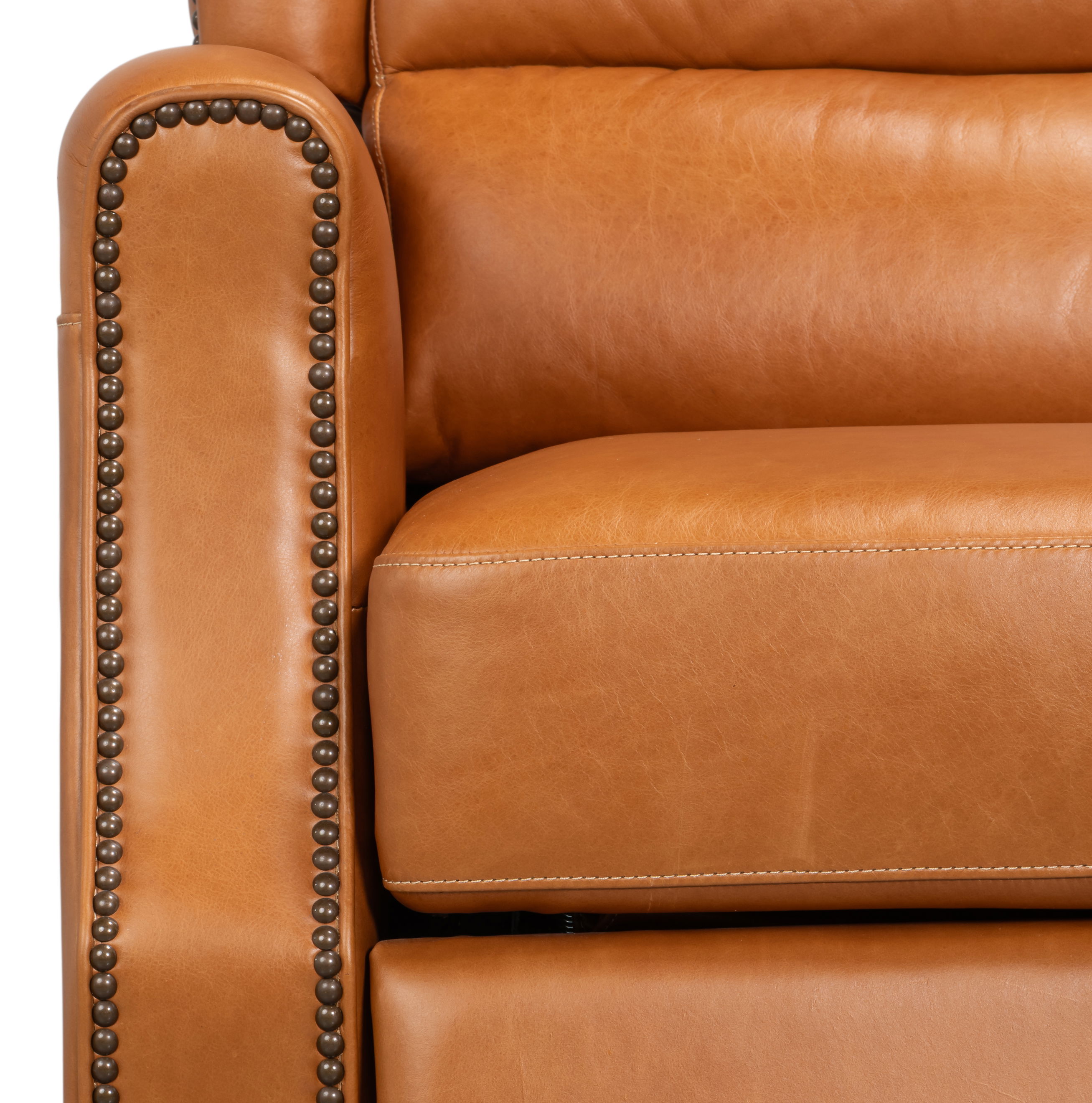 Bradford Leather Recliner, Seating by Sarreid, 32" length x 36" width x 39" height View 4