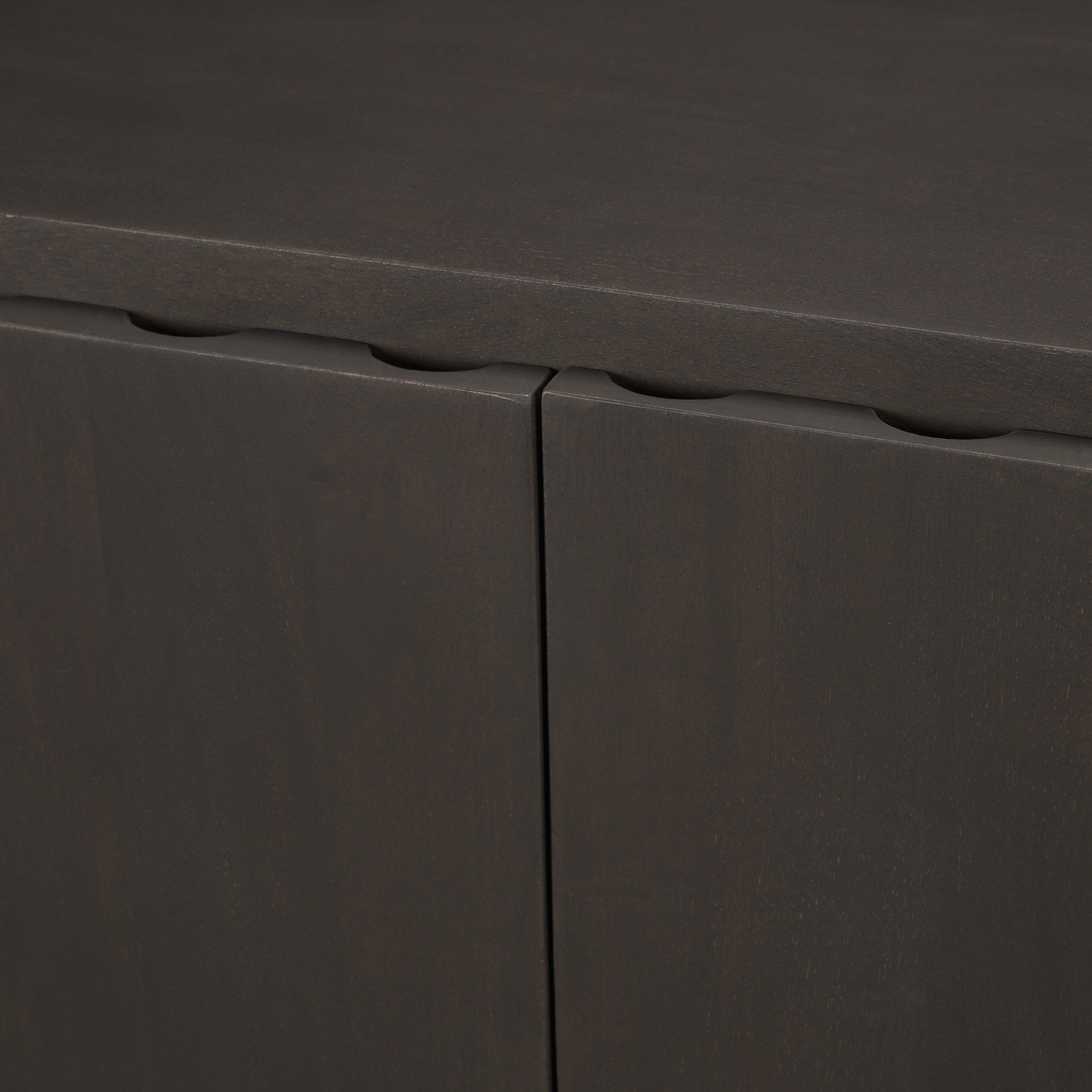 Wagner Dark Brown Wood with Arched Design Accent Cabinet, Cabinets & Chest by Mercana, 40" length x 18" width x 32" height View 12