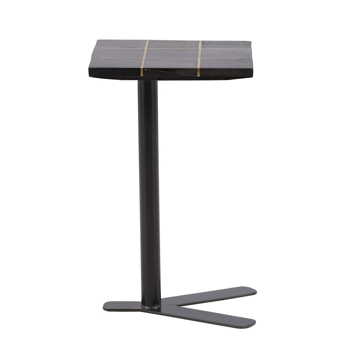 Lucy Side Table Black, Side & End Table by Dovetail, 13.75" width x 22.63" height x 13.75" depth View 3