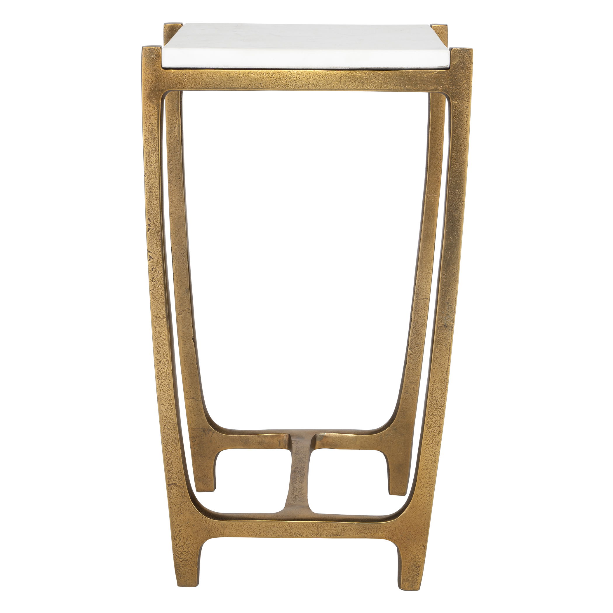 Affinity White Marble Accent Table large image 