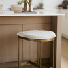 Millie 16.75 X 17.75 X 26.25 Hair-on-hide Seat with Gold Metal Frame Counter Stool, Counter & Bar Stool by Mercana, 16.75" length x 17.75" width x 26" height thumbnail 4
