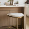 Millie Backless 26.25in Seat Counter Stool | Gray Hair-On-Hide, Counter & Bar Stool by Mercana, 16.75" length x 17.75" width x 26" height thumbnail 4