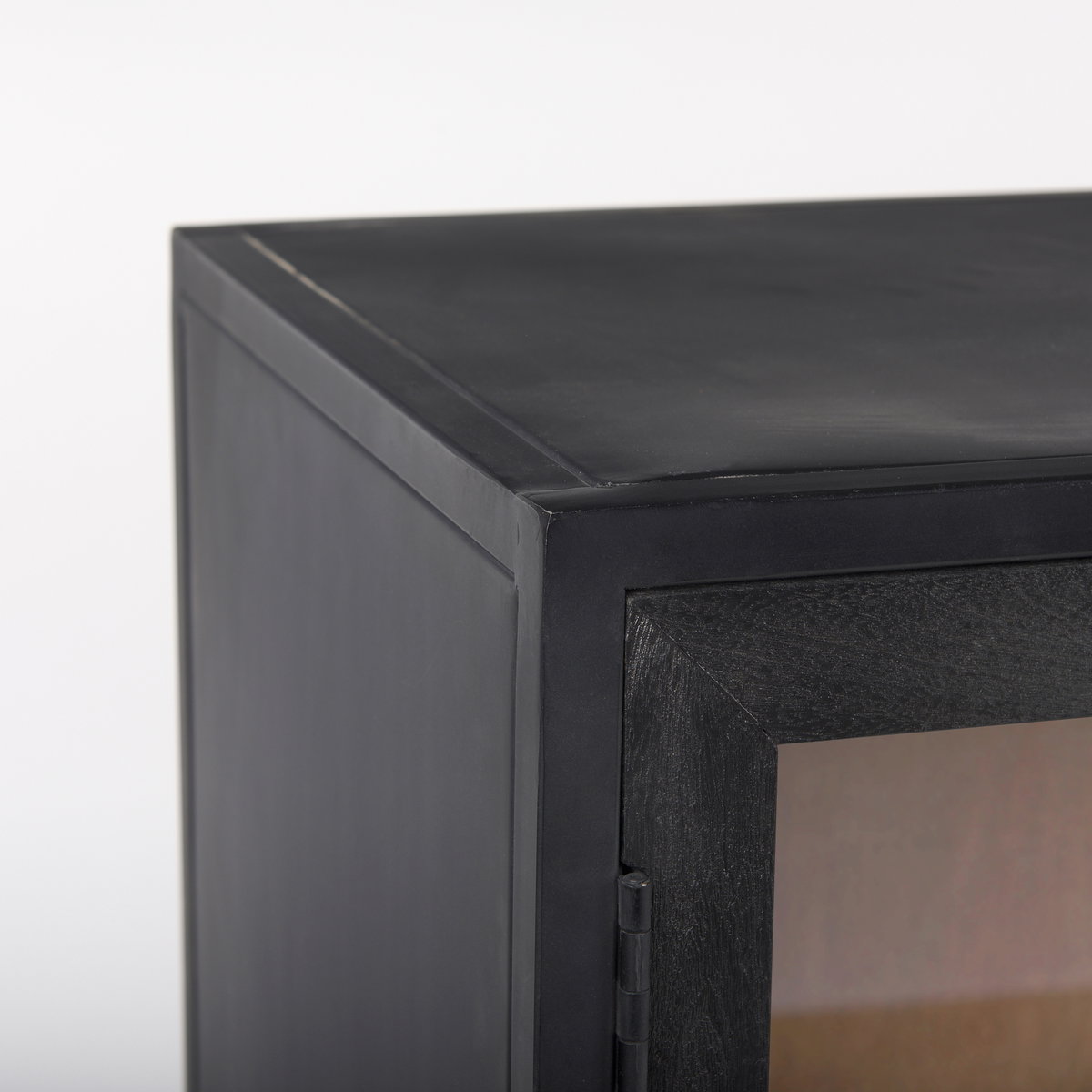 Sloan 40.0W Black Wood with Black Metal Frame Accent Cabinet, Cabinets & Chest by Mercana, 40" length x 17.5" width x 36.25" height View 8