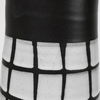 Luanda Large Black/White Large Ceramic Vase, by Mercana, 7.9" length x 7.9" width x 23.62" height thumbnail 4