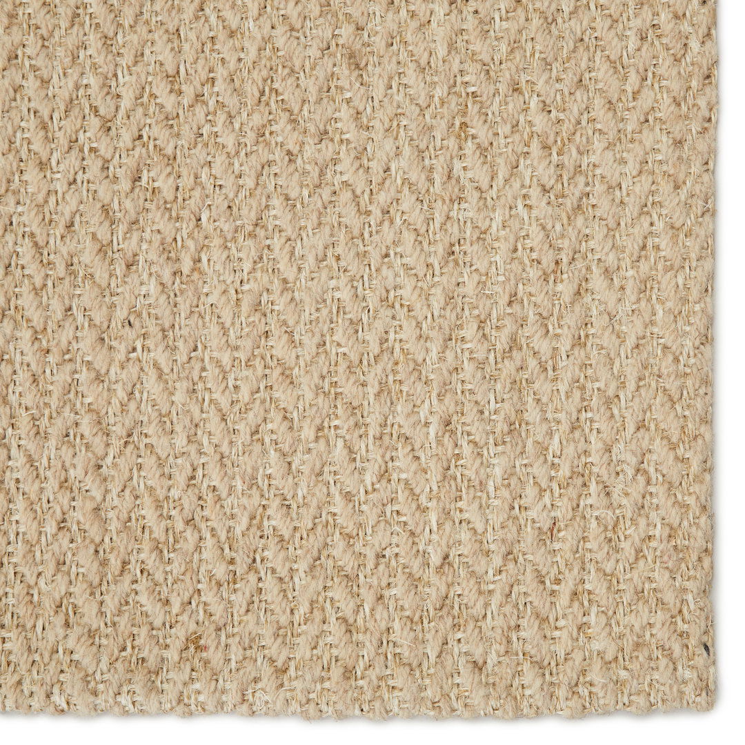 Handmade Handwoven Beige Area Rug large image 