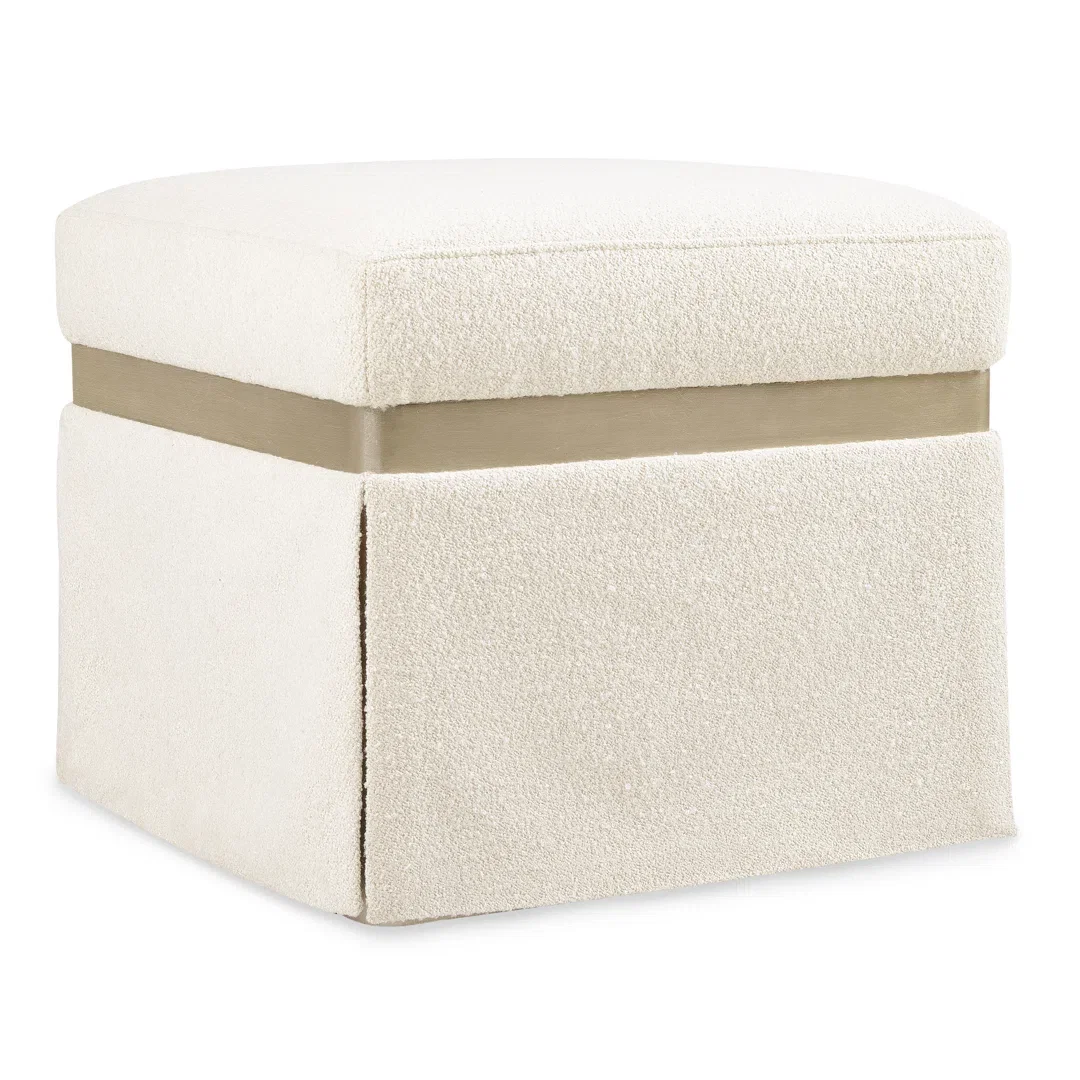 Melange Square Pouf, Ottoman by Hooker Furniture, 20" width x 19" height x 20" depth View 2