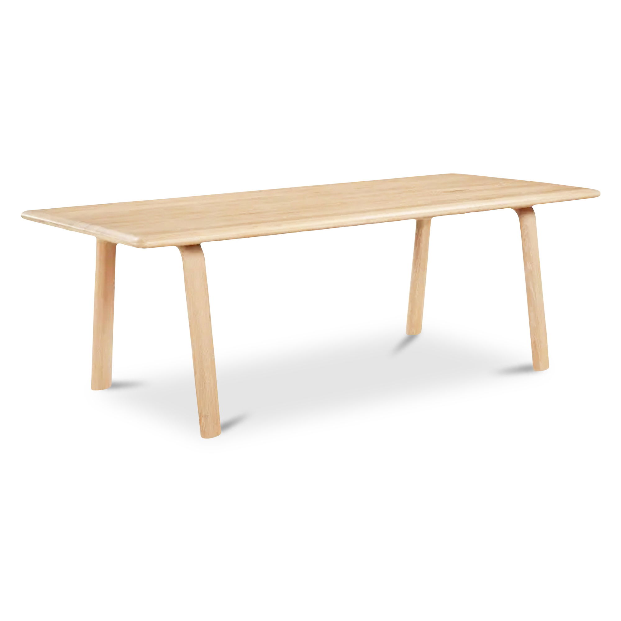 Malibu Dining Table White Oak, by Moe's Home, 88" width x 30" height x 38" depth View 2