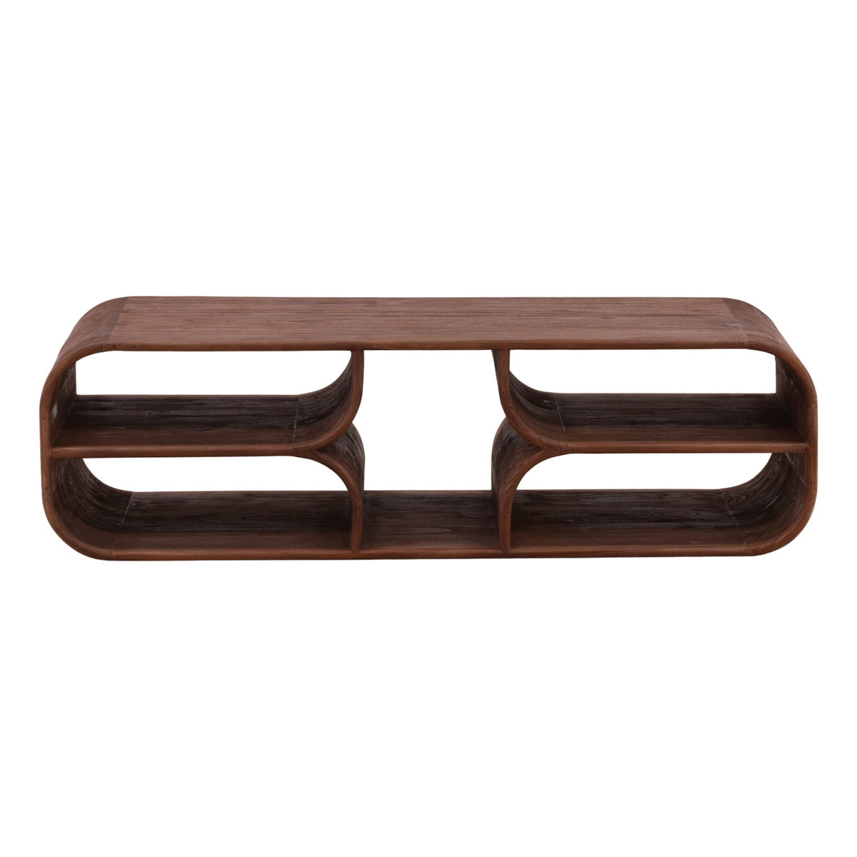 Gaetan Coffee Table Brown, by Dovetail, 55.15" width x 16.14" height x 23.58" depth View 2
