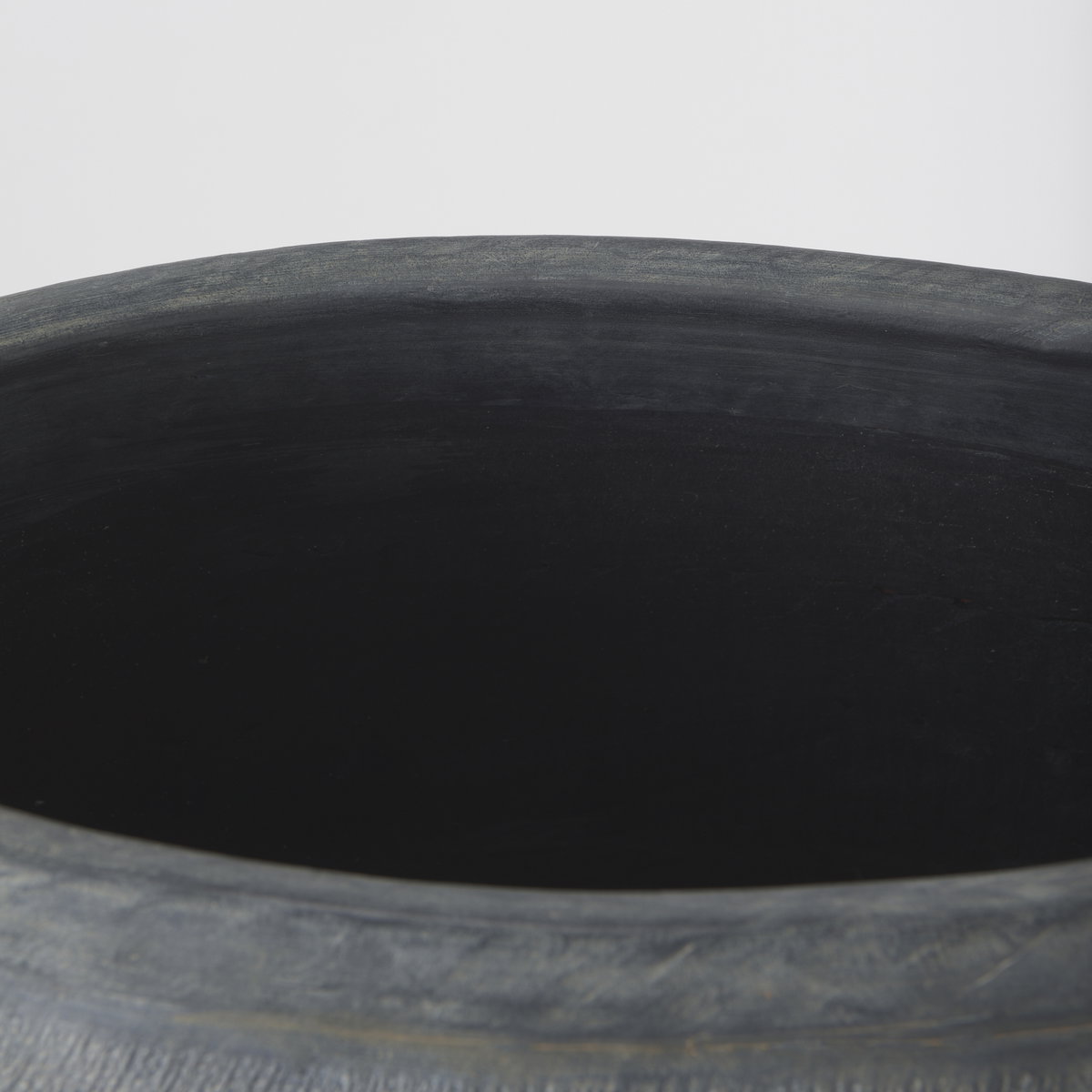 Zuma  Dark Gray Ceramic Floor Vase, by Mercana, 27.17" length x 20.47" width x 31.89" height View 9