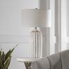 Azariah White Crackle Table Lamp, by Uttermost, 17" width x 29" height x 17" depth thumbnail 2