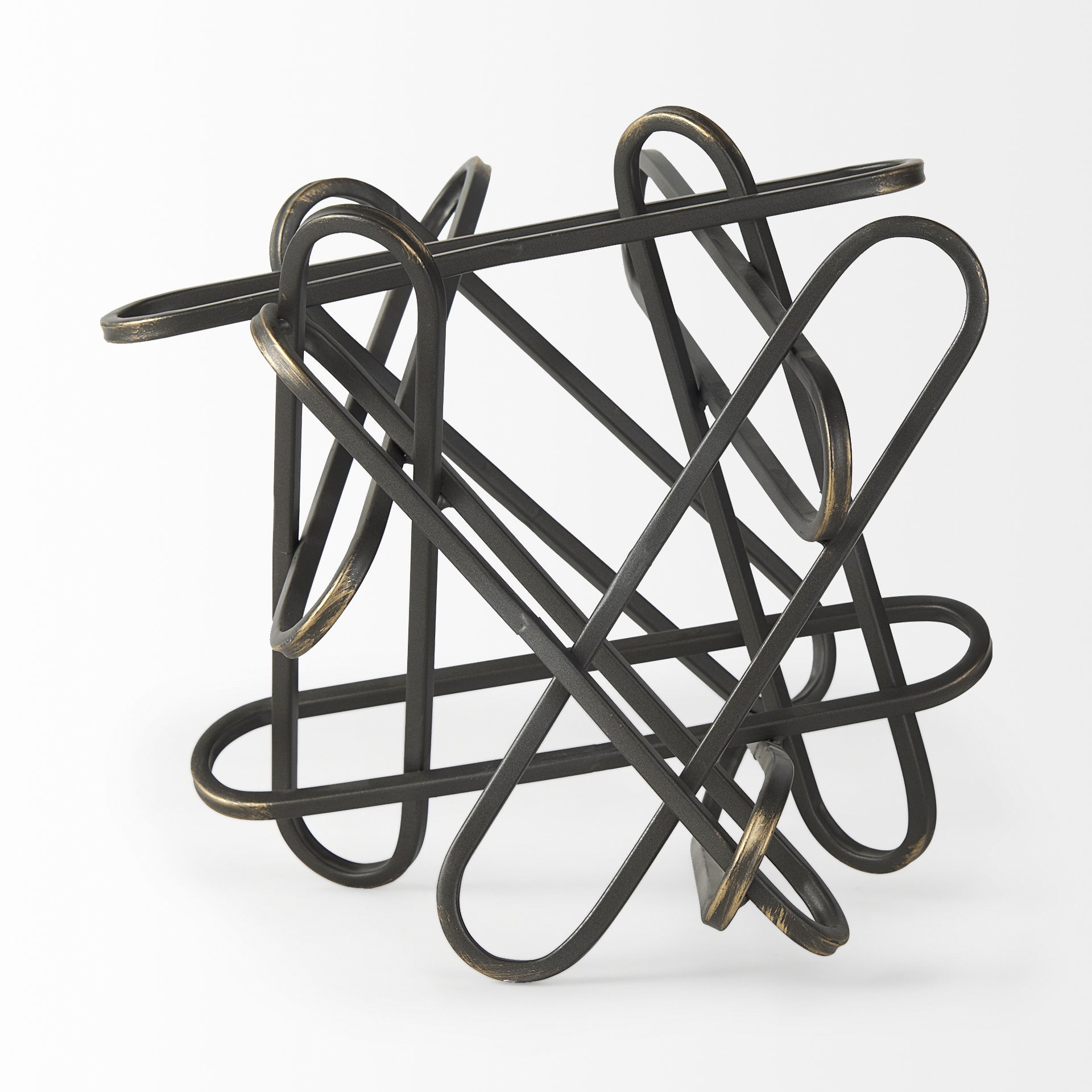 Henderson  Black Metal Paperclip Decorative Object, by Mercana, 12.2" length x 9.06" width x 9.06" height View 6