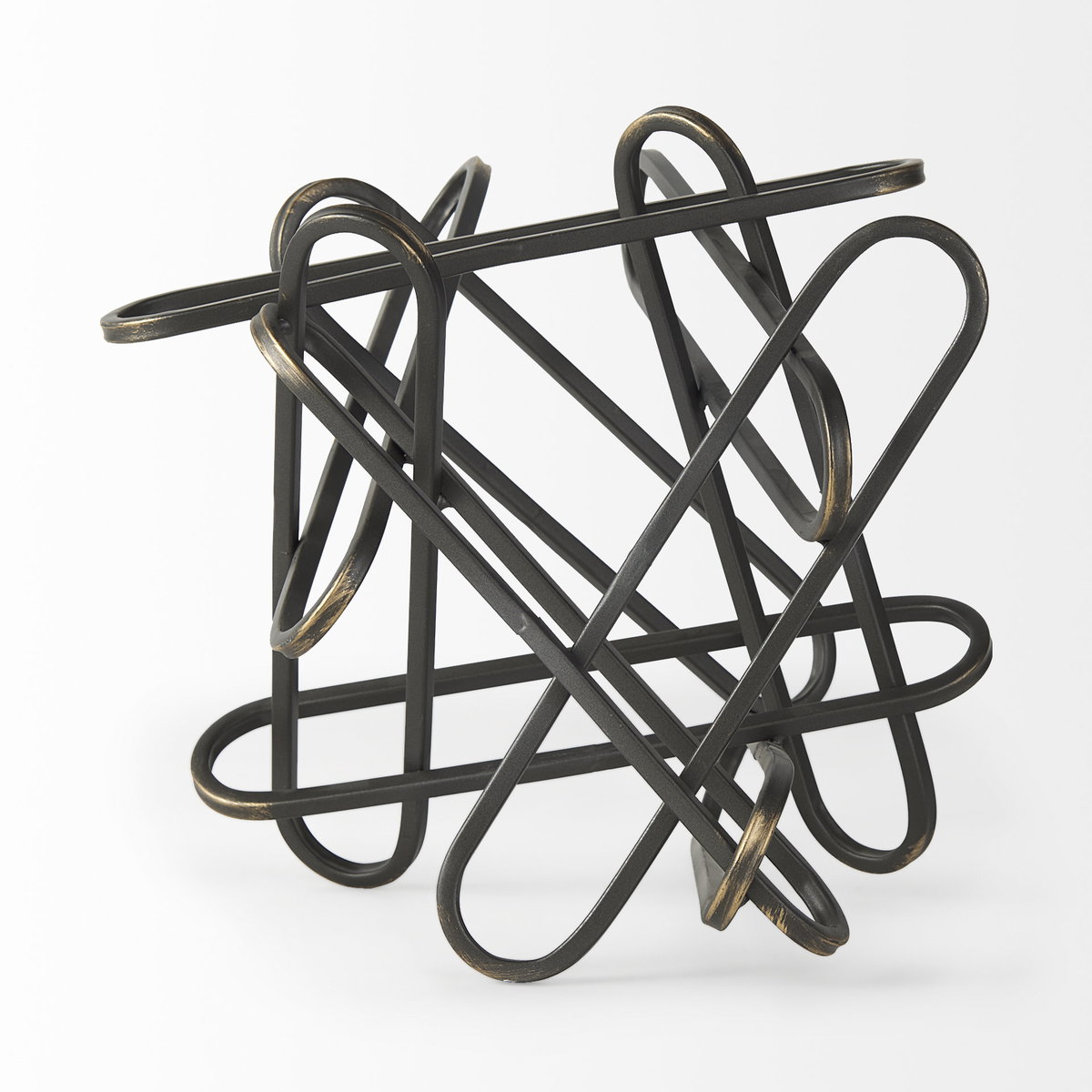 Henderson  Black Metal Paperclip Decorative Object, by Mercana, 12.2" length x 9.06" width x 9.06" height View 6